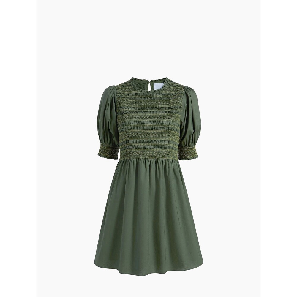 Hill House Home The Vivi Smocked Nap Dress Shadow Stripe